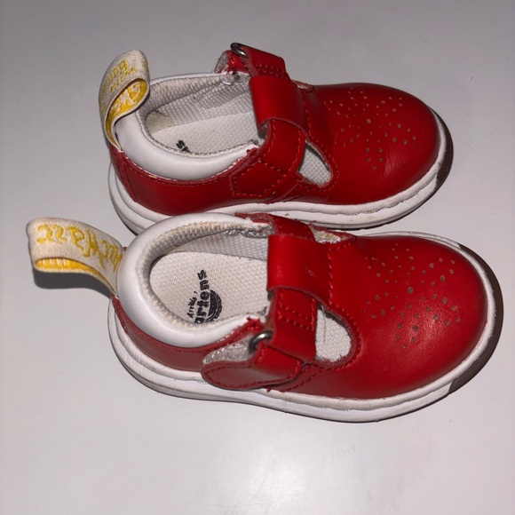 Dr. Martens Bright Red Baby Shoes size 4 - Picture 2 of 5